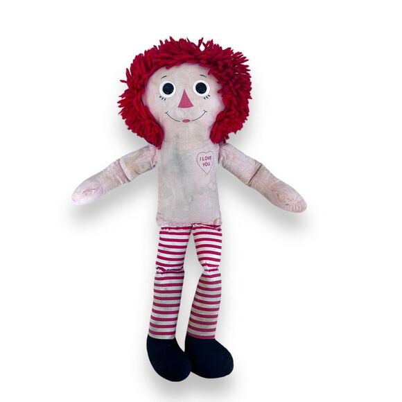 Raggedy Ann Doll Vintage 18" Unbranded I Love You Heart No Clothes Cute Floppy - Picture 5 of 13